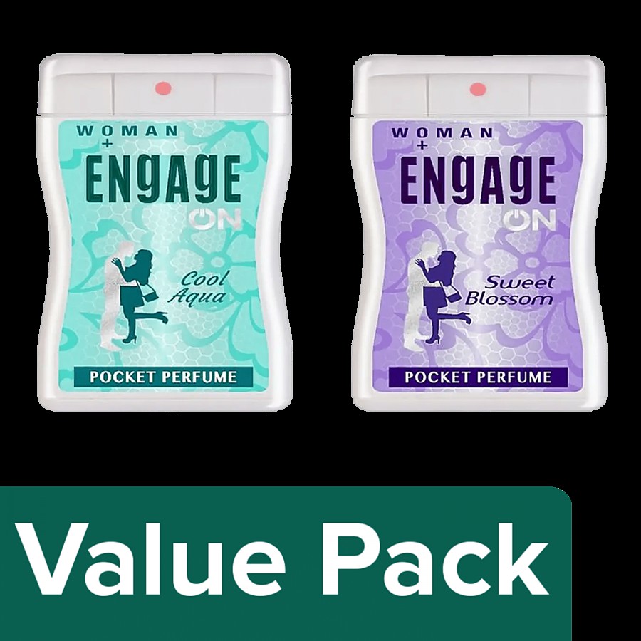 Engage Engage On Pocket PerfumeCool Aqua 18 ml + Engage On Pocket Sweet Blossom 18 ml