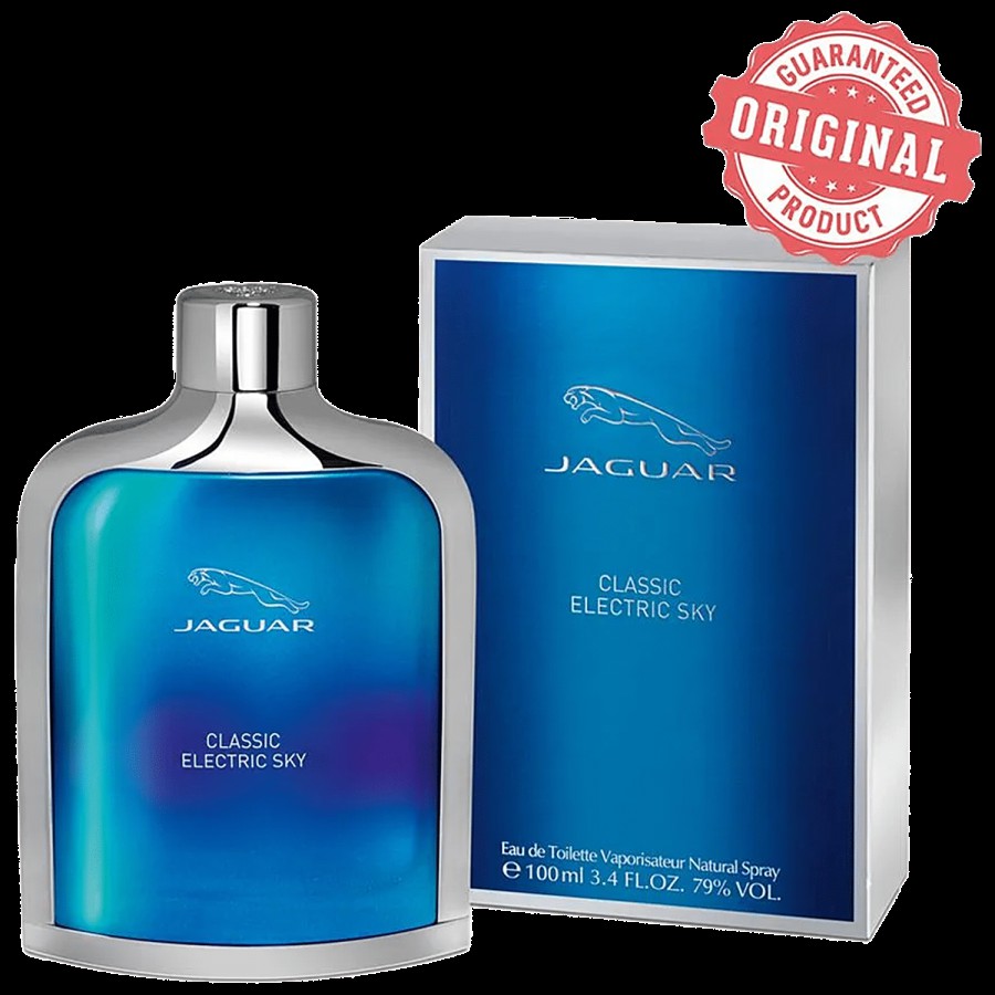 Jaguar Classic Electric Sky De Toilette Natural Spray - Provides Dynamic Fragrance