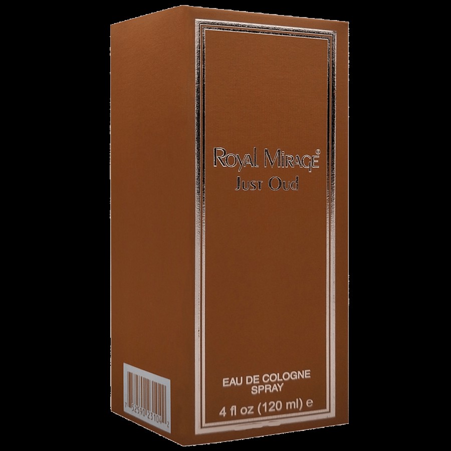 Royal Mirage Just Oud Eau De Cologne Spray - Provides Long-Lasting Fragrance