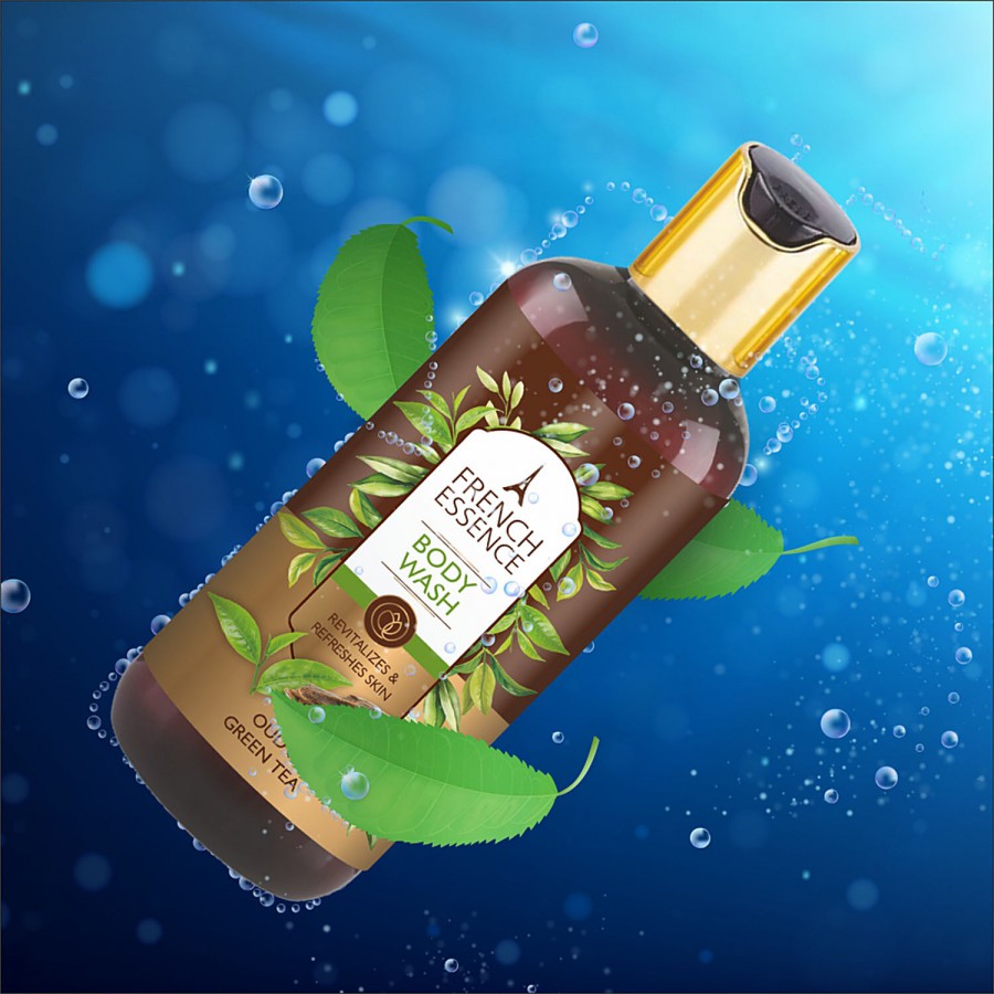 French Essence Body Wash Oud & Green Tea - Refreshing