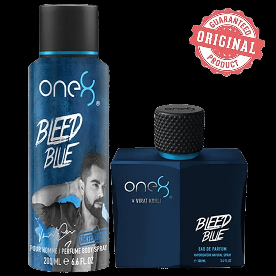 One8 By Virat Kohli Eau De Parfum & Body Spray - Bleed Blue