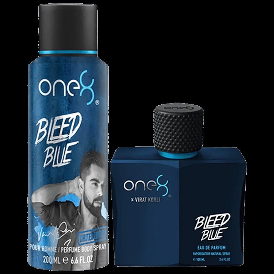 One8 By Virat Kohli Eau De Parfum & Body Spray - Bleed Blue