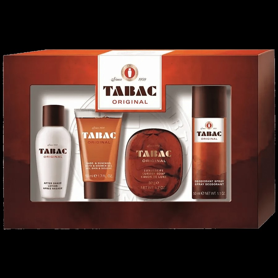 Tabac Tabac Original Quattro Mini SET (Deo 50ml + Soap 50gm + Bath & Shower Gel 50ml + After shave lotion 50ml)