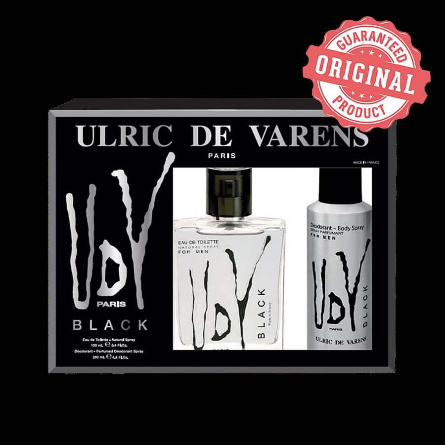 Ulric De Varens Black Set - Eau De Toilette + Deodorant