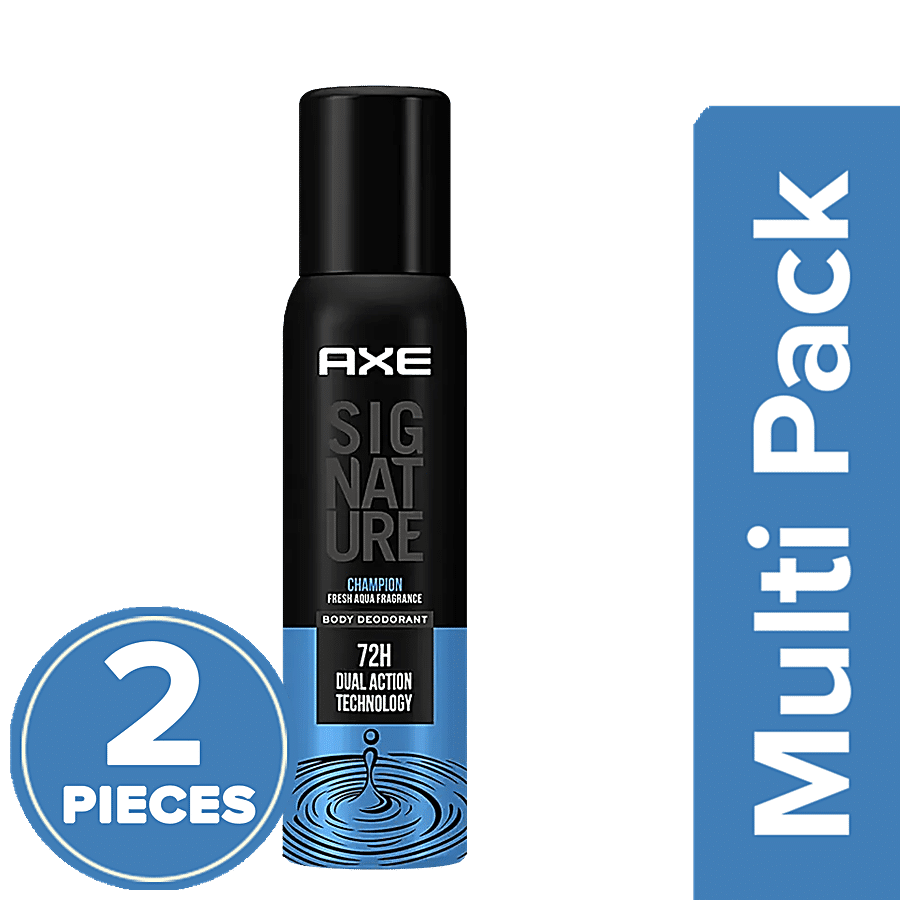 Axe Signature Champion Body Spray Deodorant - Fresh Aqua Fragrance