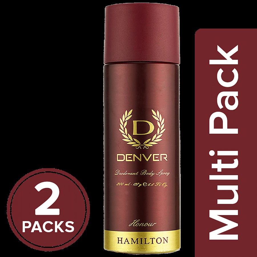 Denver Hamilton Deodorant Body Spray-Honour Long-Lasting Fragrance For Men