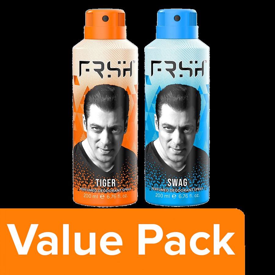 FRSH By Salman Khan Perfumed Deodorant Body Spray - Swag + Tiger