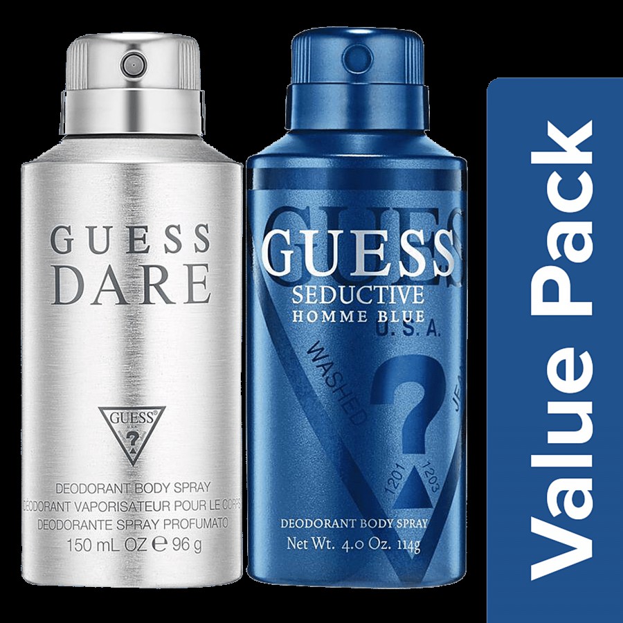 Guess Dare Homme Deodorant Spray 96 ml + Seductive Homme Blue Deodorant Spray 150 ml