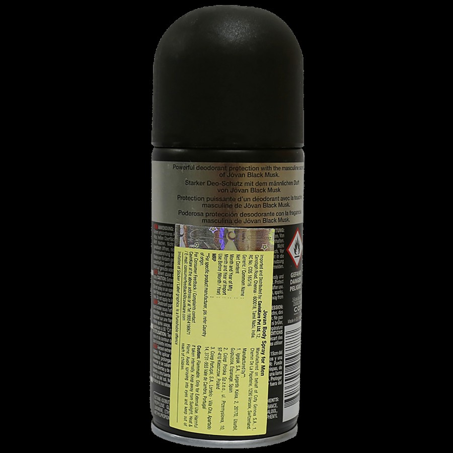 Jovan Deodorant Body Spray - Black Musk for Men