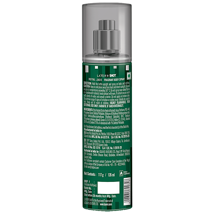 Layerr Shot Body Spray - Royal Jade