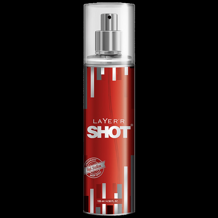 Layerr Shot Fragrant Body Spray - Red Stallion