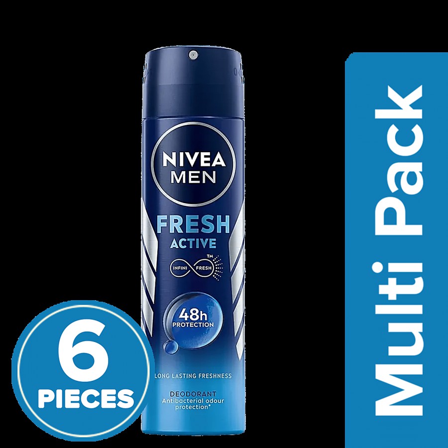 NIVEA Fresh Active Men Deodorant - 48h Long lasting Freshness