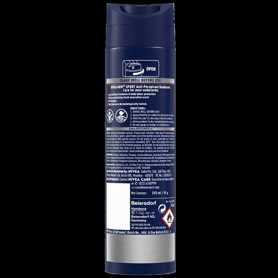 NIVEA Sport Deodorant - 48h Long lasting Freshness