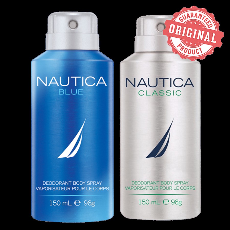 Nautica Blue Deodorant Spray 150 ml + Classic Man Deodorant Spray 150 ml