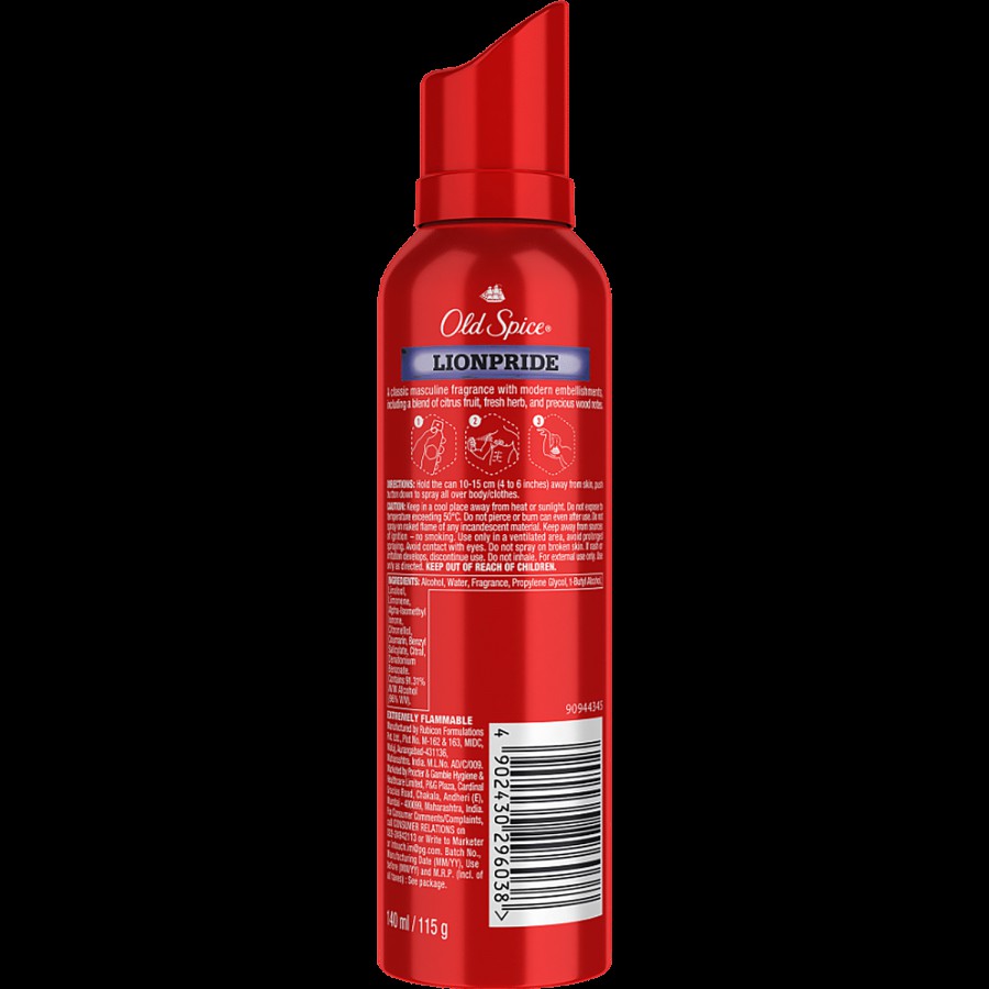 Old Spice Deodorant Body Spray - Lionpride