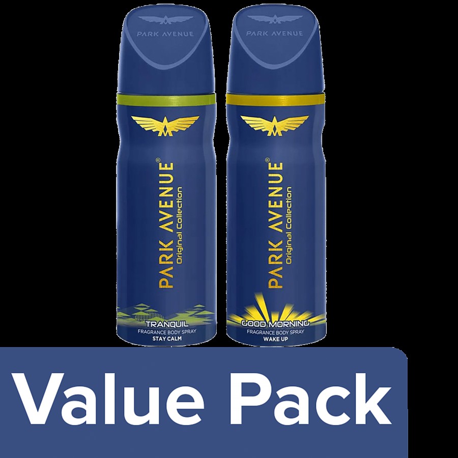 Park Avenue Fragrance Body Spray - Good Morning 150 ml + Tranquil 150 ml