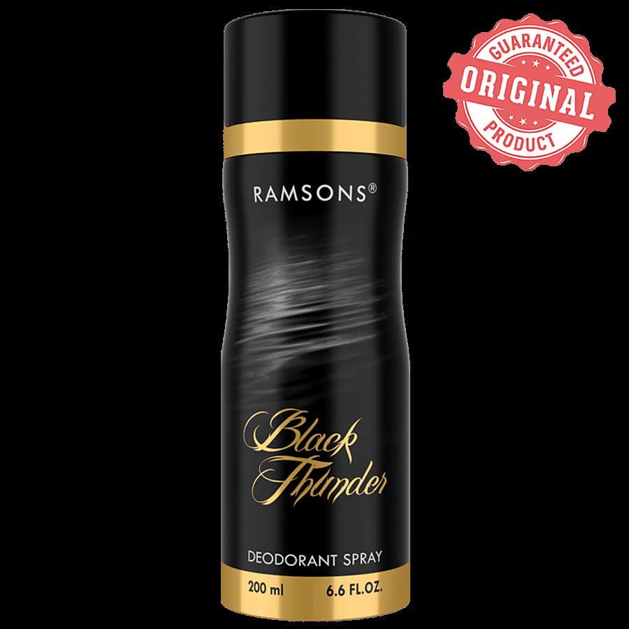 Ramsons Black Thunder Deodorant Spary - For A Long Lasting Impression