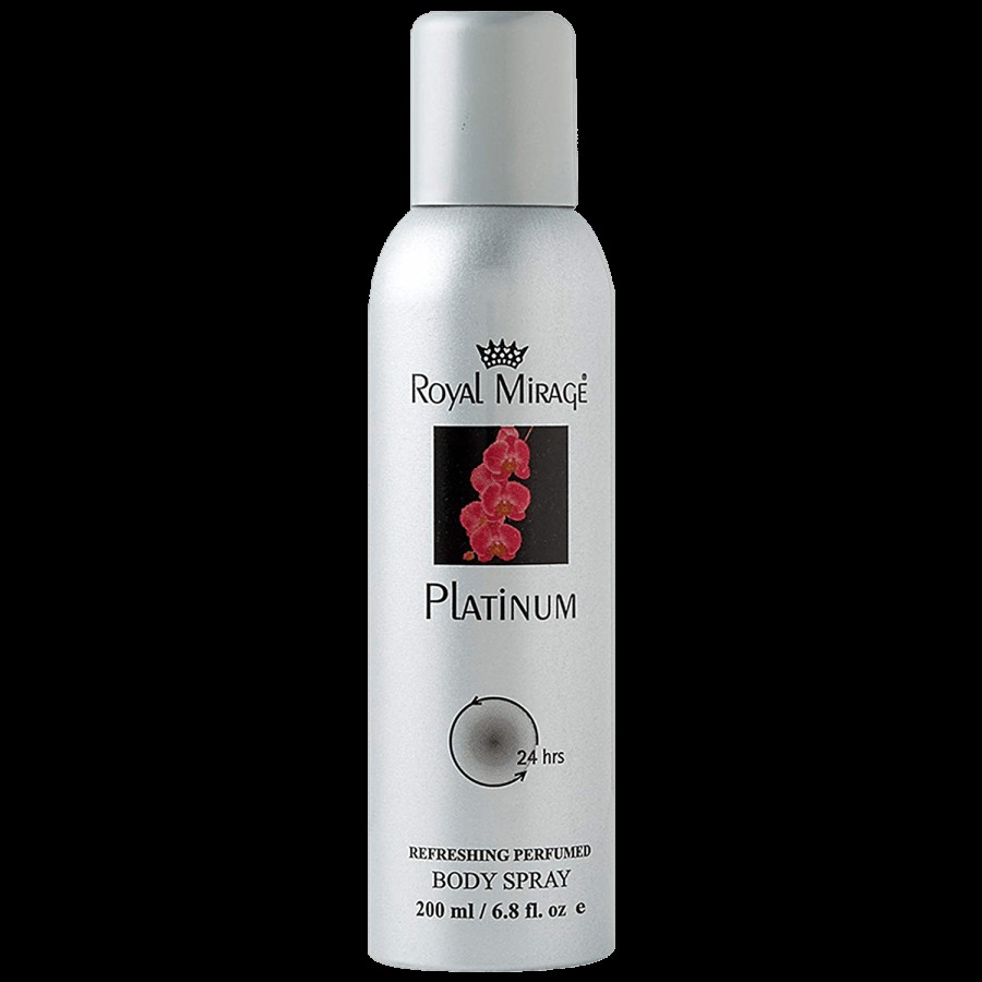 Royal Mirage Platinum Deodorant Perfumed Body Spray - Provides Long-Lasting Fragrance