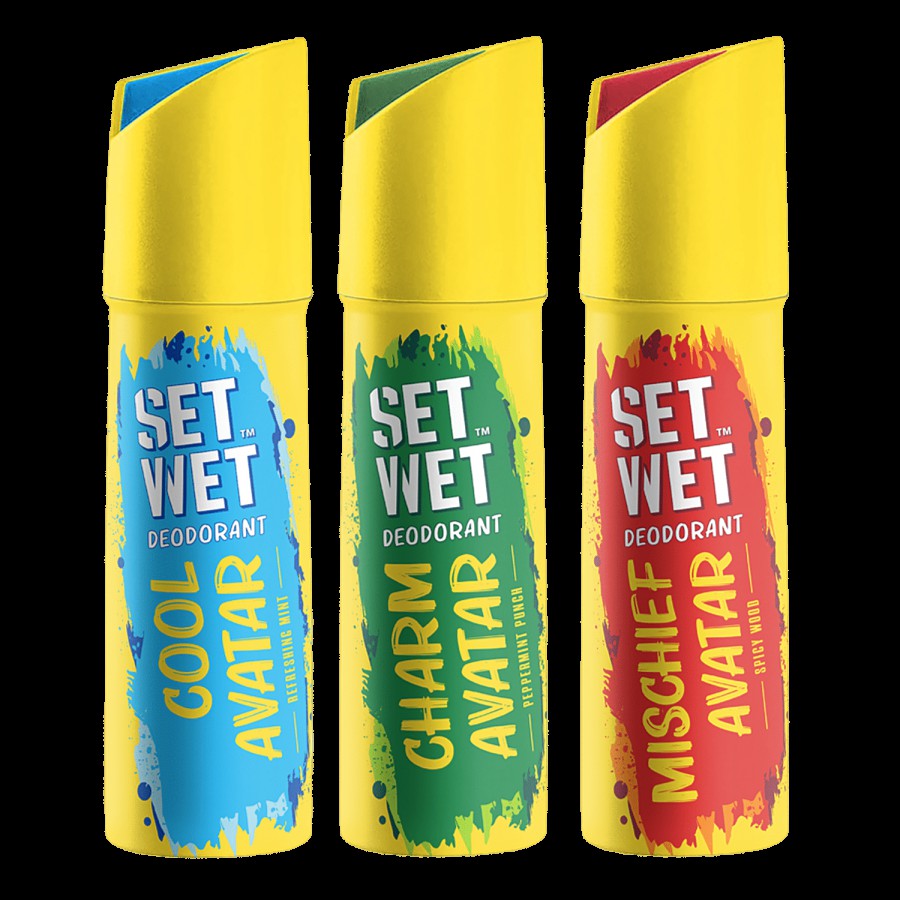 Set Wet Deodorant Spray Combo Perfume - For Men