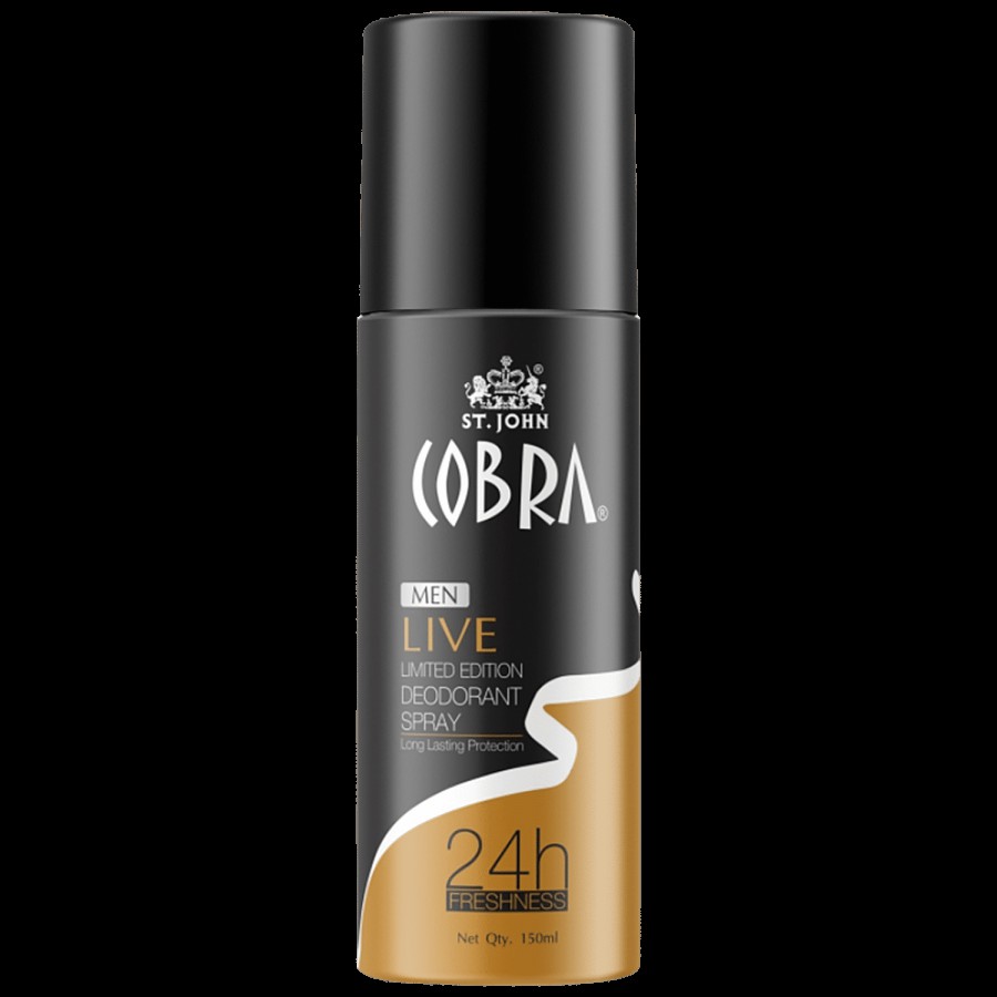 St.john Cobra Men Live Limited Edition Deodorant Spray - Long-Lasting Protection