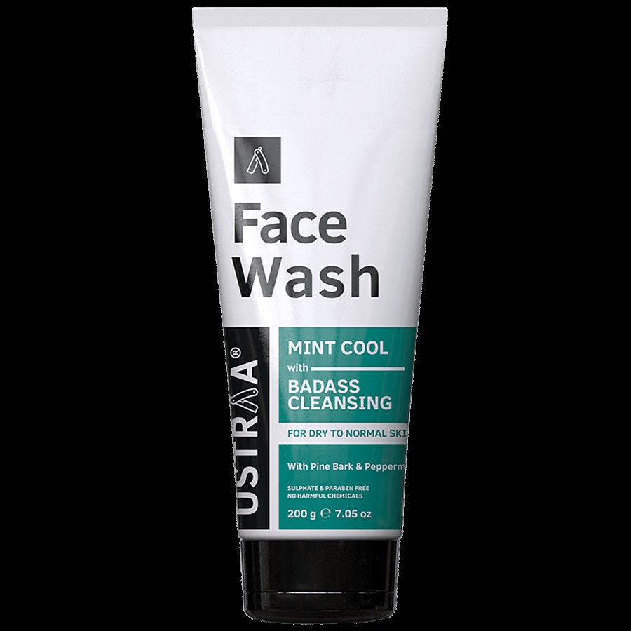 Ustraa Face Wash - Dry Skin With Mint Cool