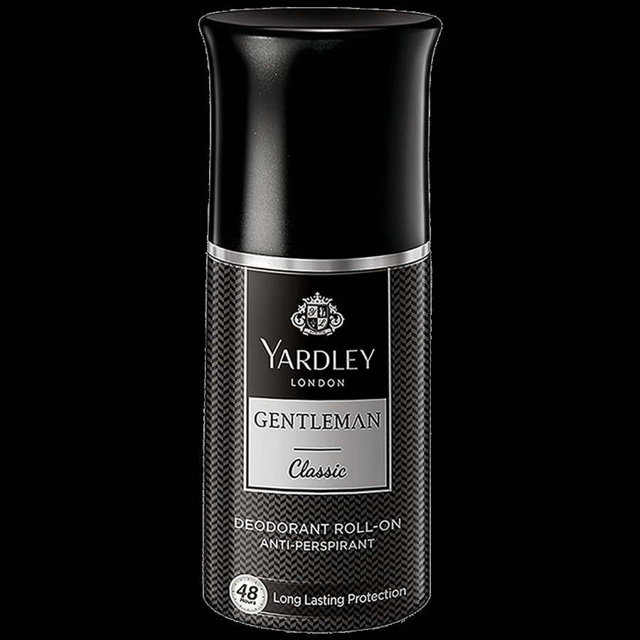 Yardley London Gentleman Classic Deodorant Roll-On| 48H Long Lasting Scent