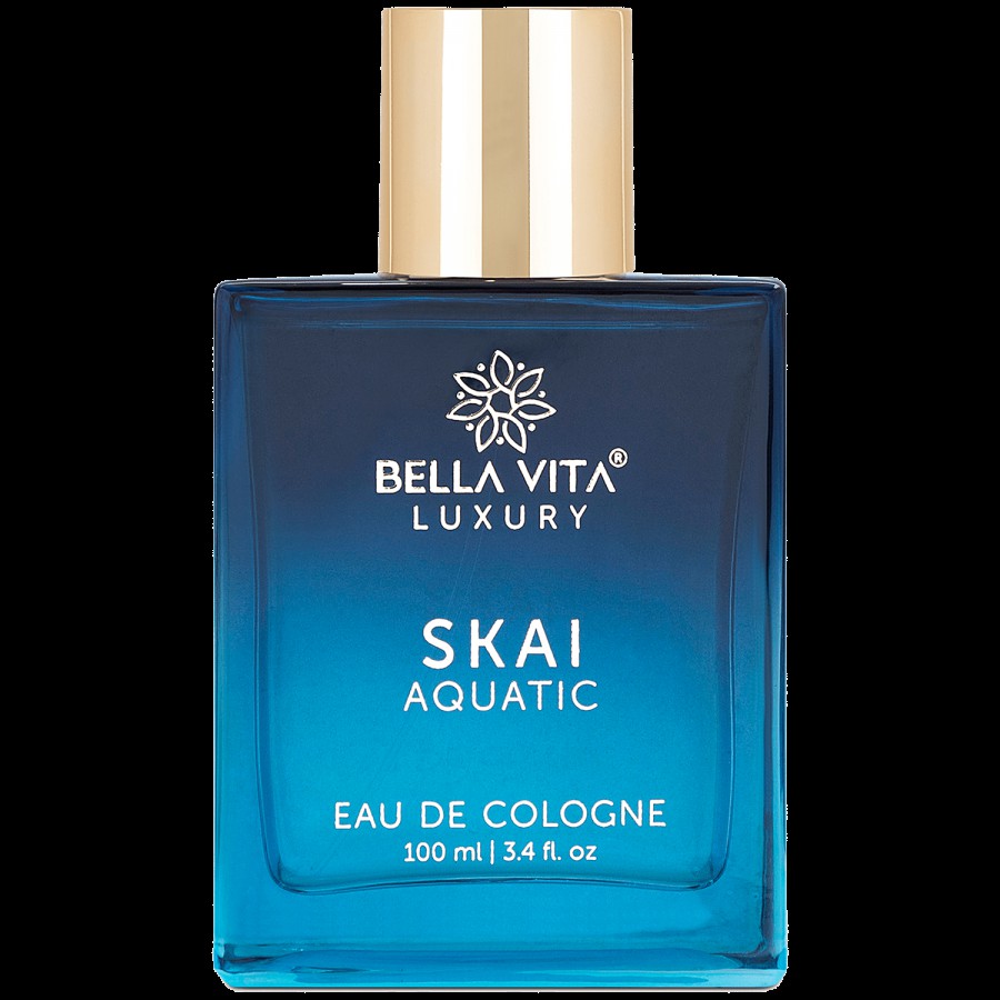 Bella Vita Organic SKAI Aquatic Eau De Cologne Unisex Perfume For Men & Women With Aquatic & Fresh Scent EDC Fragrance