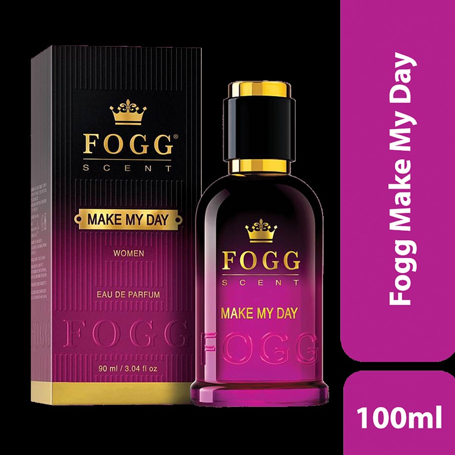 Fogg  Make My Day Scent Eau De Parfum Women’s Perfume - Long-lasting Fresh & Floral Fragrance