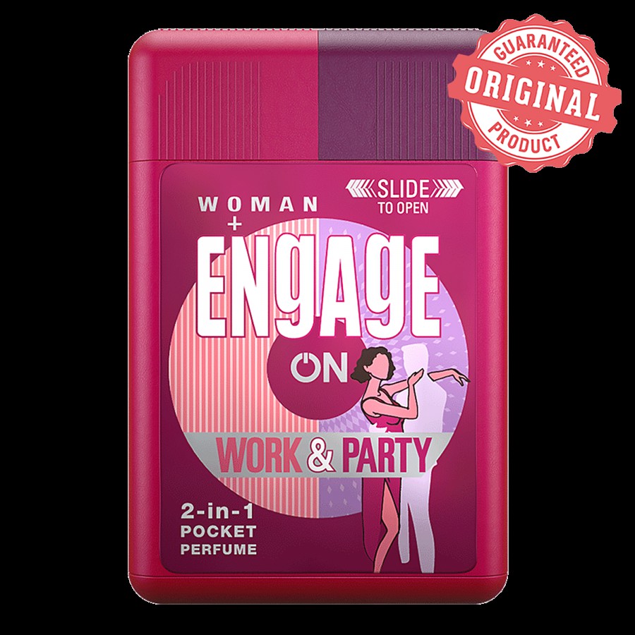 Engage ON 2-In-1 Pocket Perfume - Work & Party