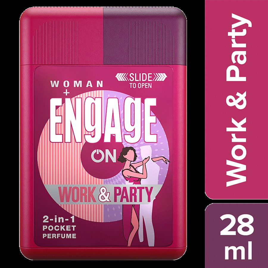 Engage ON 2-In-1 Pocket Perfume - Work & Party