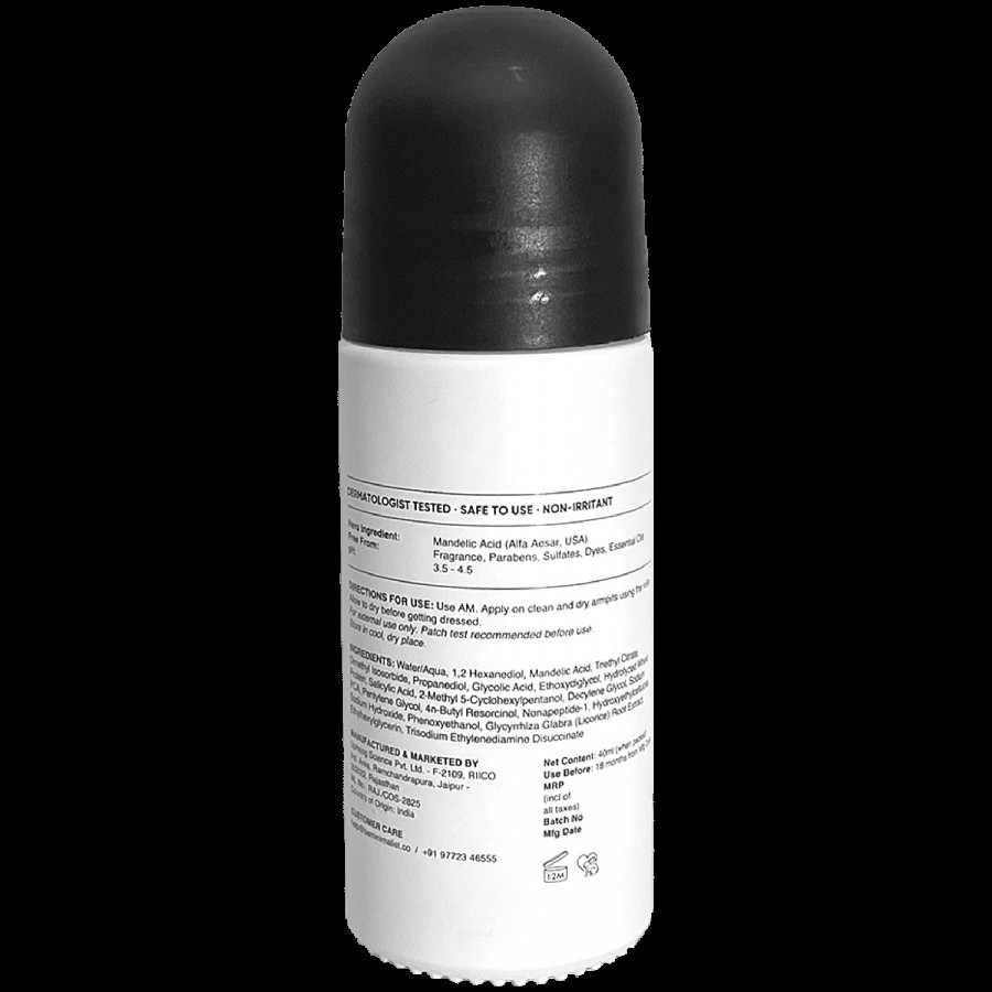 Minimalist Nonapeptide + AHA 06% Underarm Roll-On - Controls Odour & Fades Darkness