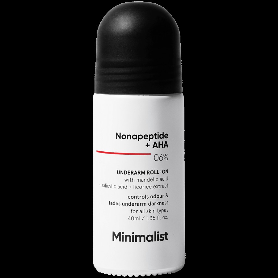 Minimalist Nonapeptide + AHA 06% Underarm Roll-On - Controls Odour & Fades Darkness