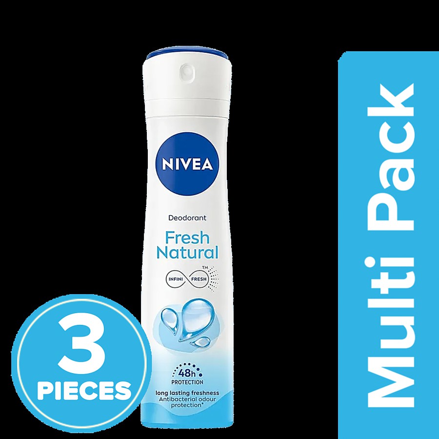 NIVEA Fresh Natural Women Deodorant - Long Lasting Freshness & 48H Protection