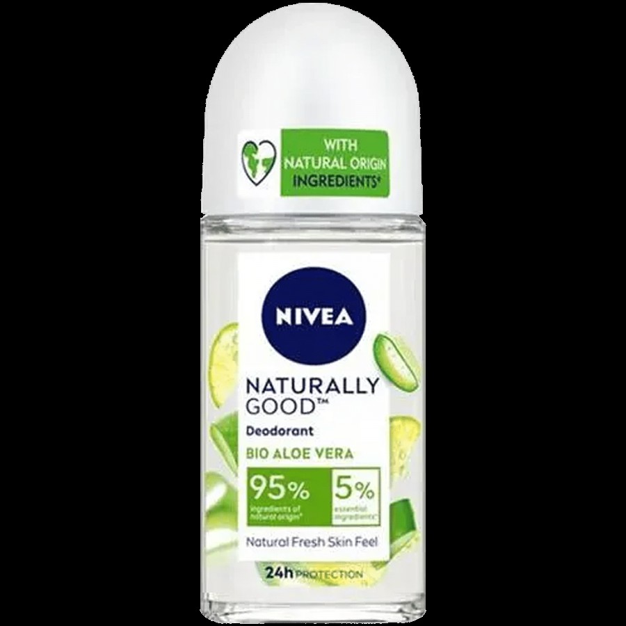 NIVEA Naturally Good Deodorant Roll On - Bio Aloe Vera With Natural Fresh Skin Feel