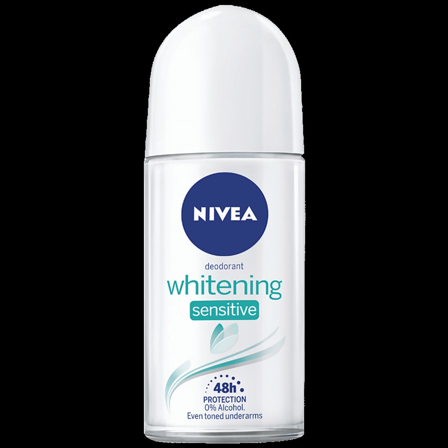 NIVEA Roll On Deodorant - Whitening Sensitive+Smooth & Beautiful Underarms (50ml each)