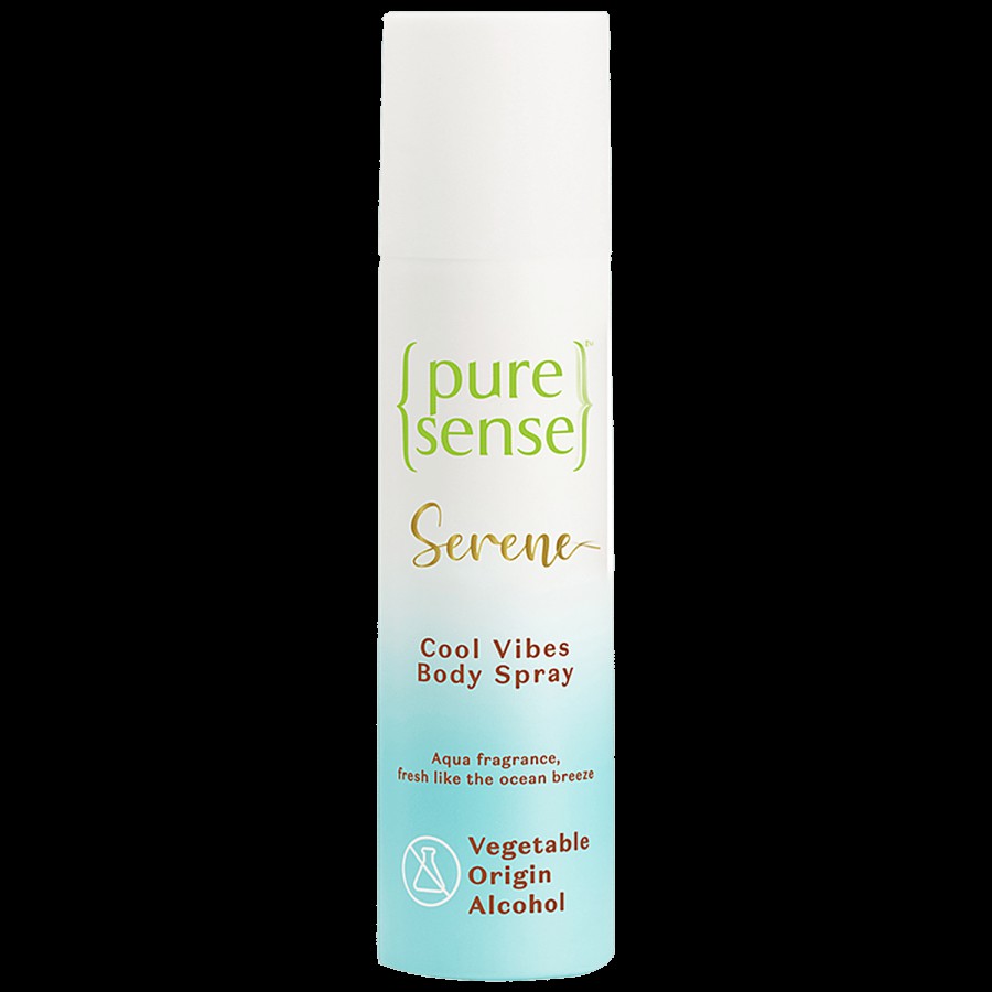 PureSense Serene Cool Vibes Body Spray - No Gas Deodorant For Women