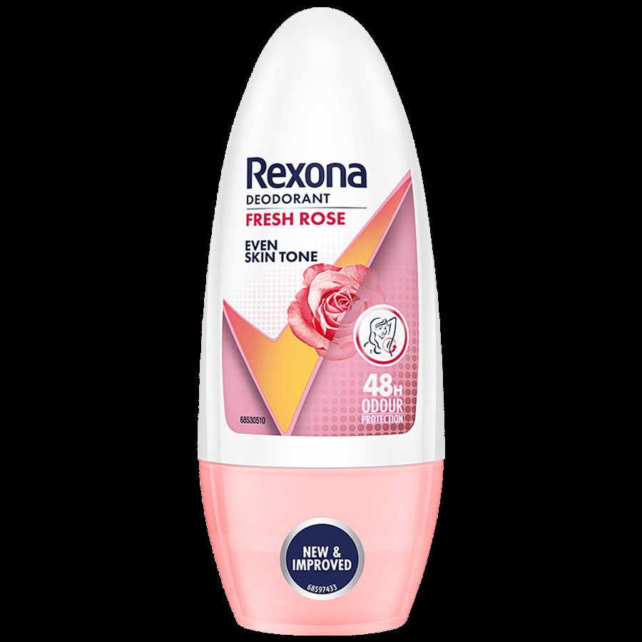 Rexona-Rollon Fresh Rose Whitening Underarm Roll On Deodorant For Women