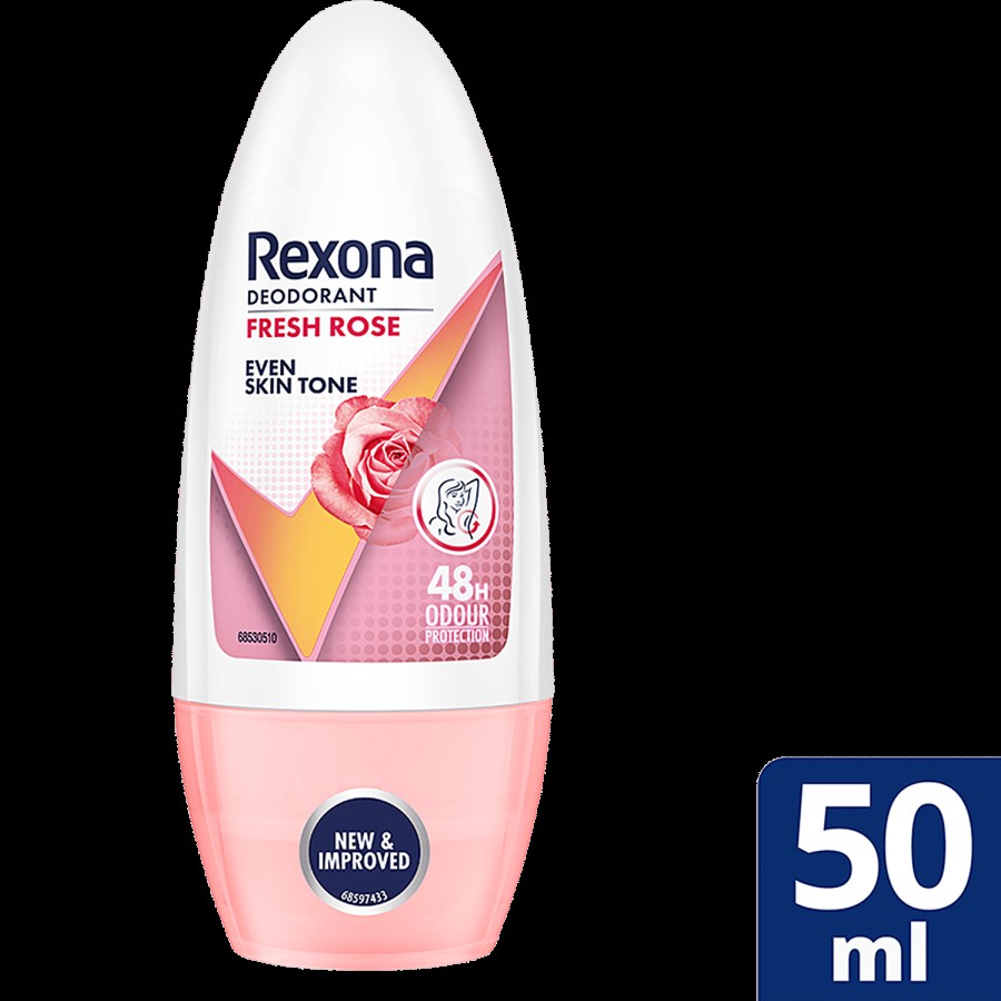 Rexona-Rollon Fresh Rose Whitening Underarm Roll On Deodorant For Women