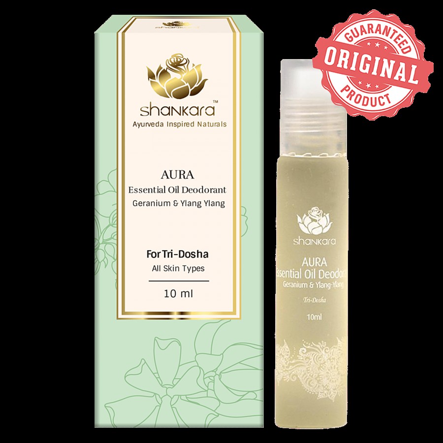 Shankara Aura Essential Oil Deodorant - Geranium & Ylang Ylang