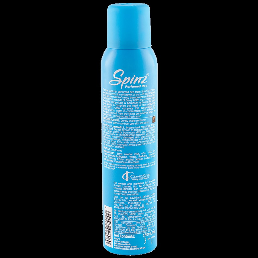 Spinz Deodorant Spray - Explorer