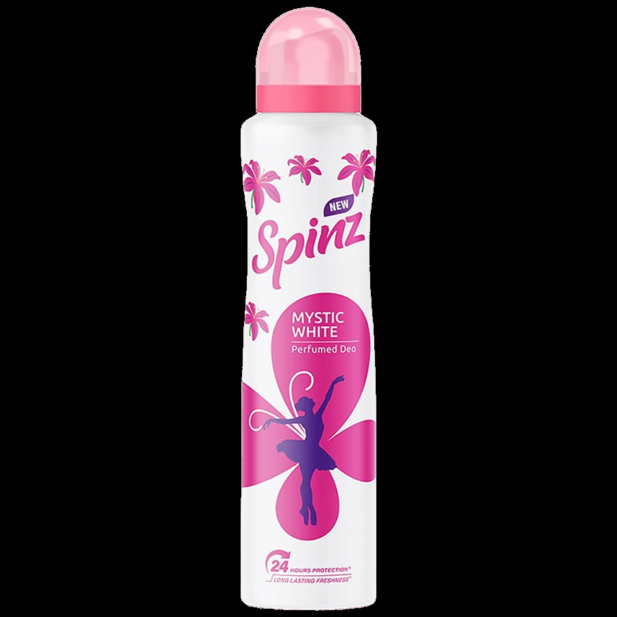 Spinz Mystic White Perfumed Deo - Fresh Lily Fragrance