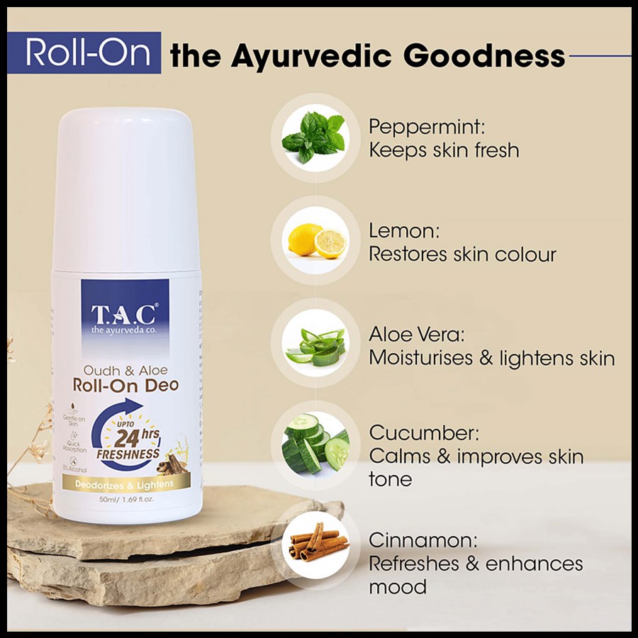 TAC - The Ayurveda Co. Oudh & Aloe Roll-On Deo