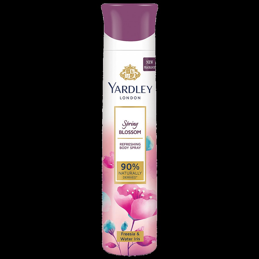 Yardley London Spring Blossom Refreshing Body Spray| 90% Naturally Derived