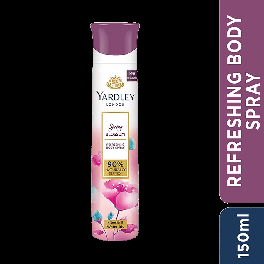 Yardley London Spring Blossom Refreshing Body Spray| 90% Naturally Derived