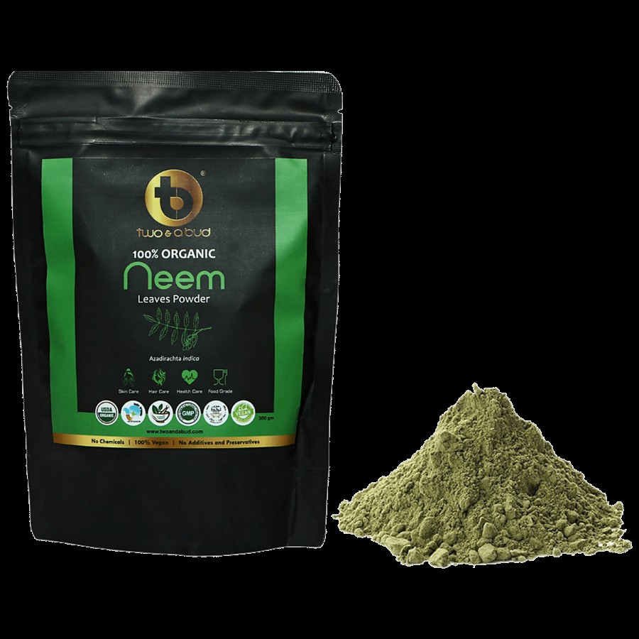 Two & A Bud Organic Neem Leaves Powder - Vegan