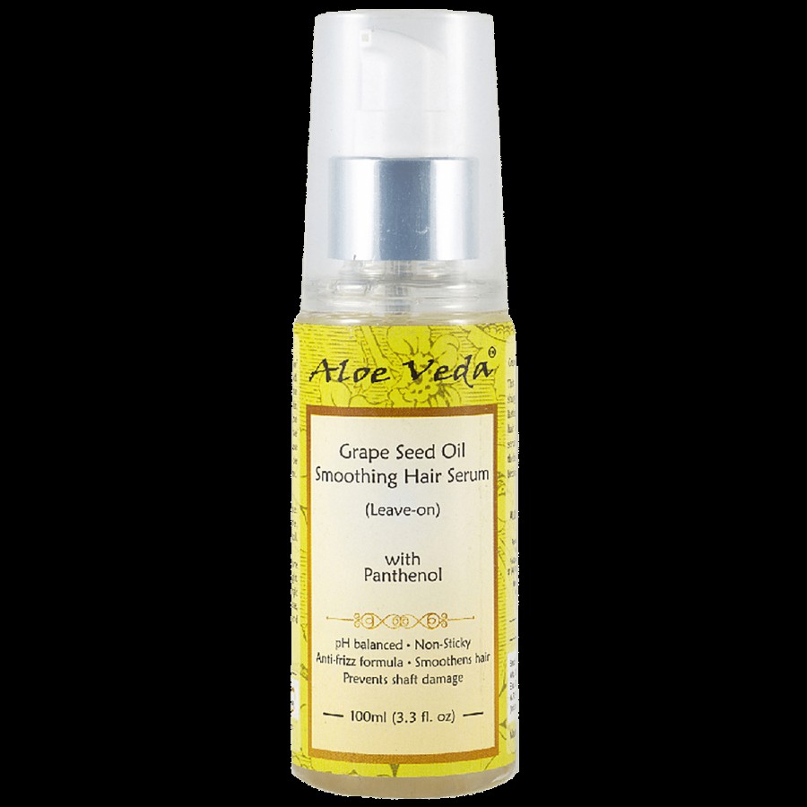 Aloe Veda Grapeseed Oil Smoothing Hair Serum with Panthenol - Smoothens Hair