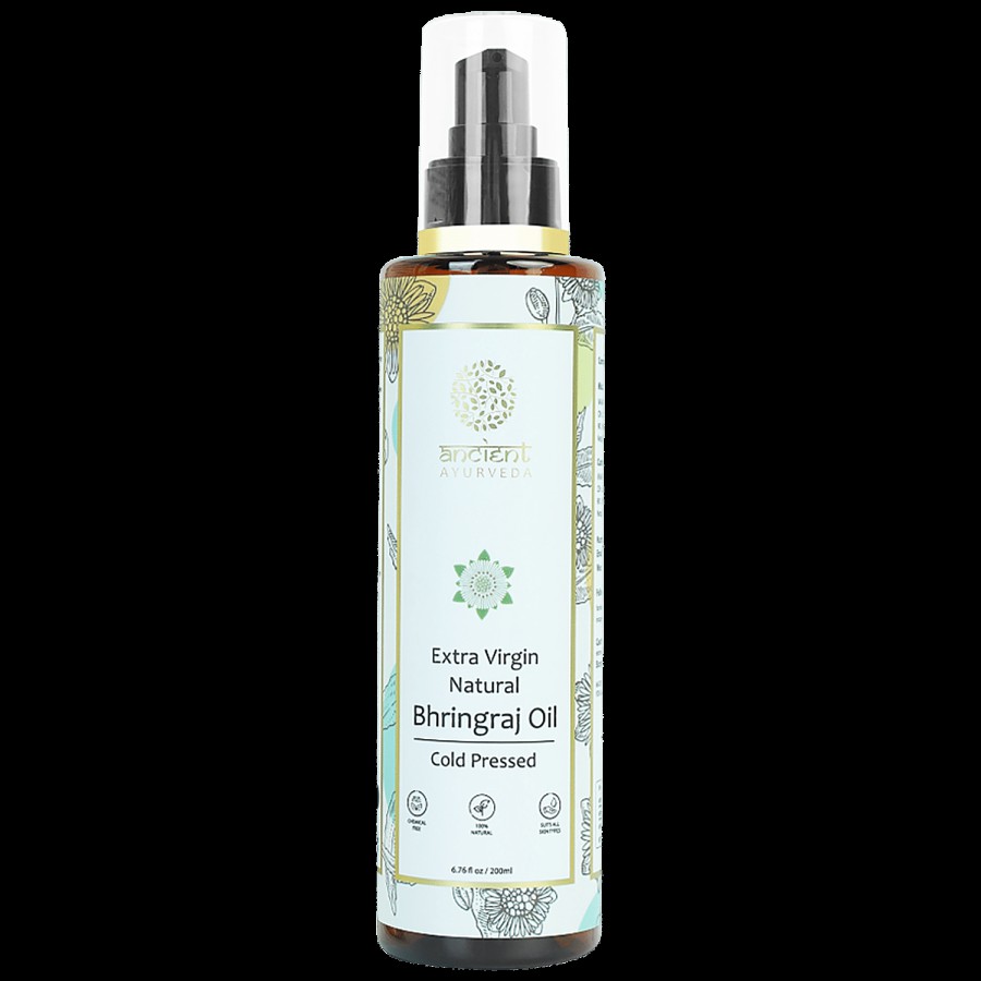 Ancient Ayurveda Extra Virgin Natural Bhringraj Oil - Cold-Pressed