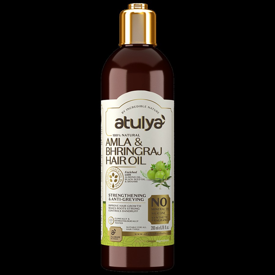 Atulya Amla Bhringraj Hair Oil - With Brahmi