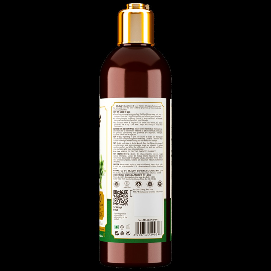 Atulya Neem & Sage Hair Oil - With Sesame