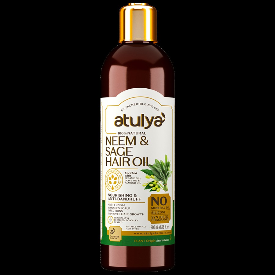 Atulya Neem & Sage Hair Oil - With Sesame